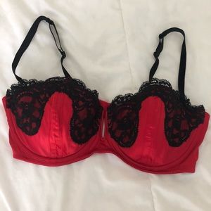 Red and Black Lace Bra- NWOT